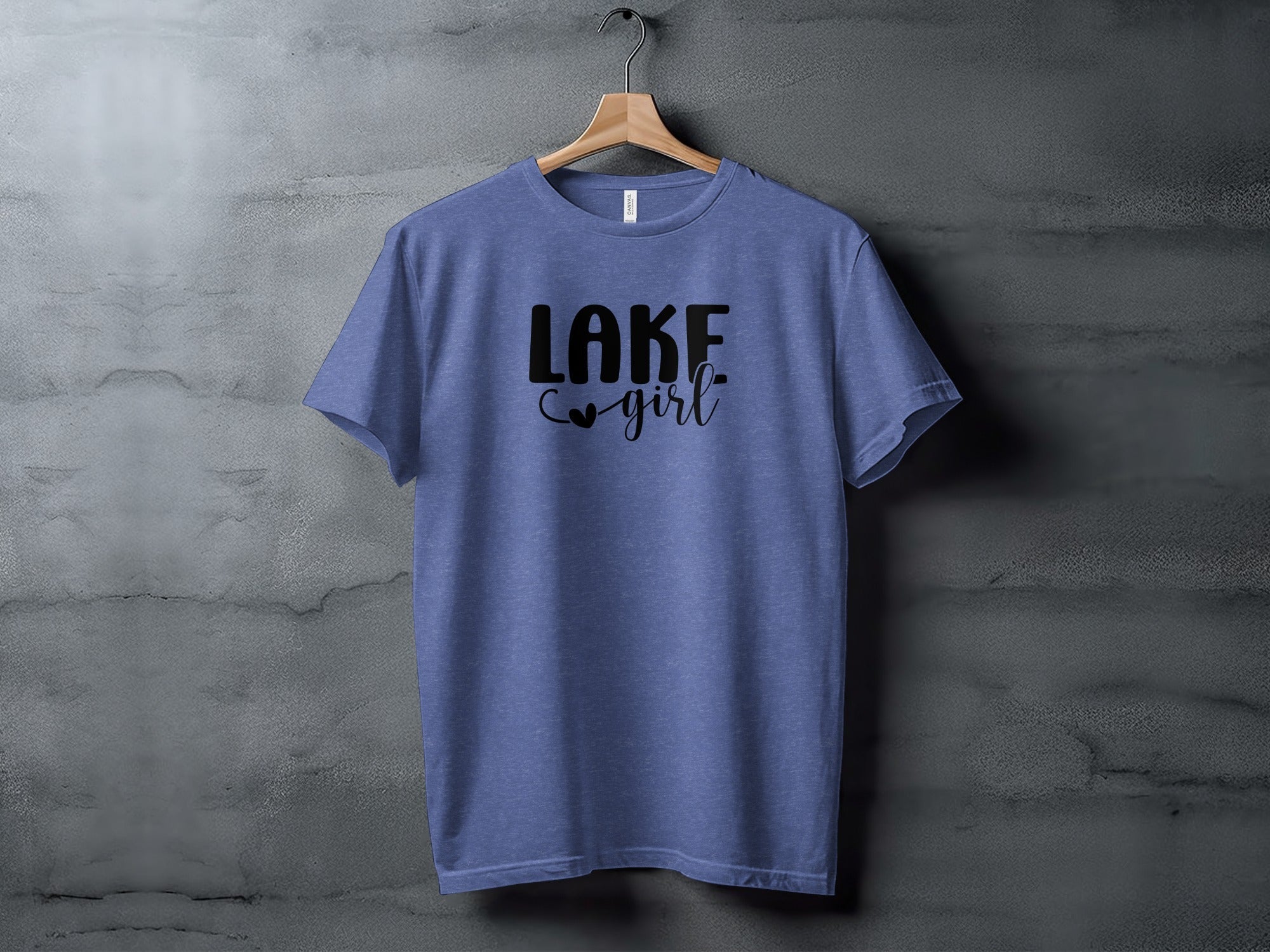 Lake Heart Girl Graphic Summer Vacation Outfit T-Shirt
