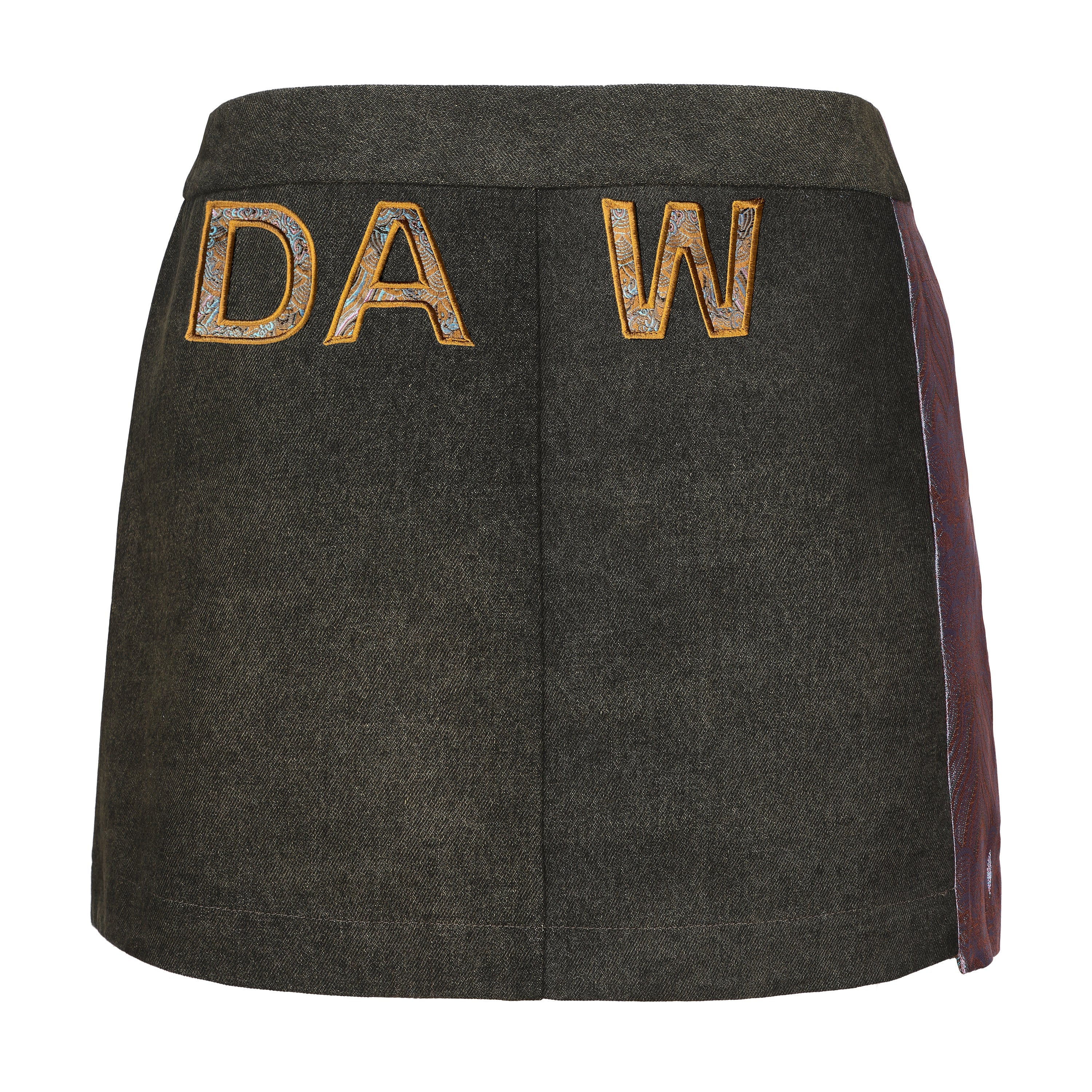 Dan Denim Patch Mini Skirt