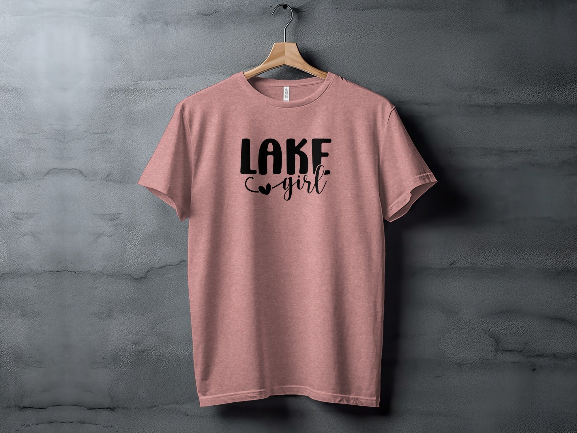 Lake Heart Girl Graphic Summer Vacation Outfit T-Shirt