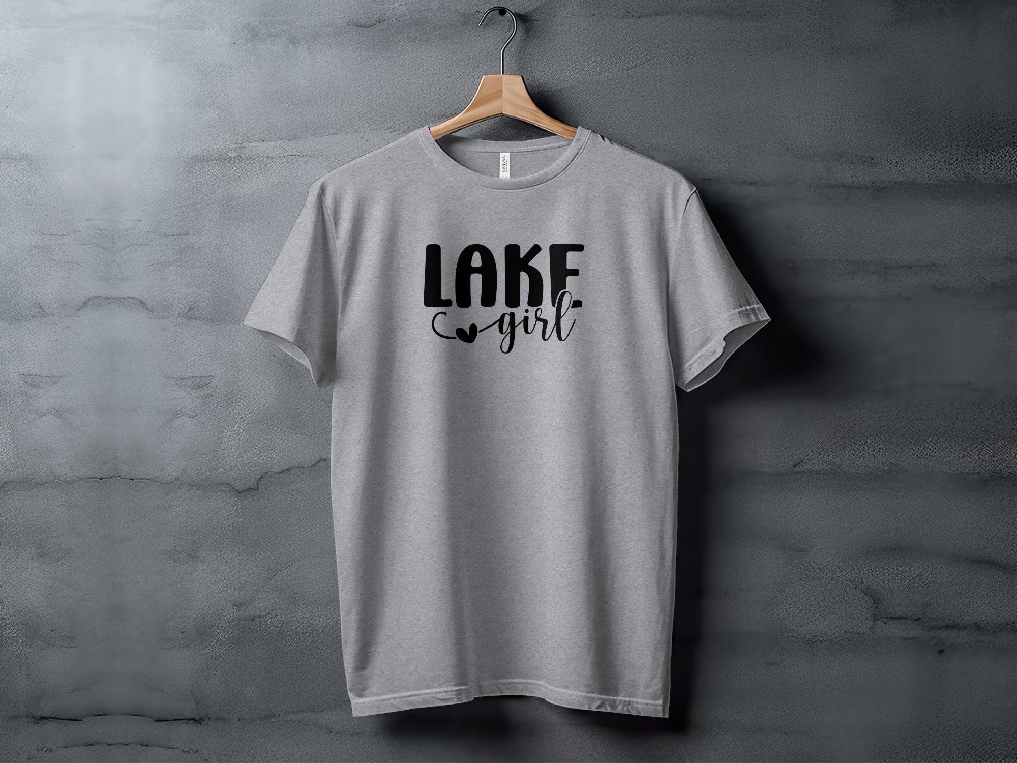 Lake Heart Girl Graphic Summer Vacation Outfit T-Shirt