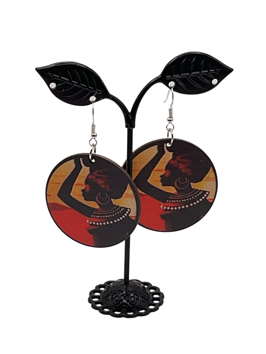 African Woman Earrings