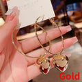 Graceful Ear Love Heart Peach Female Rings