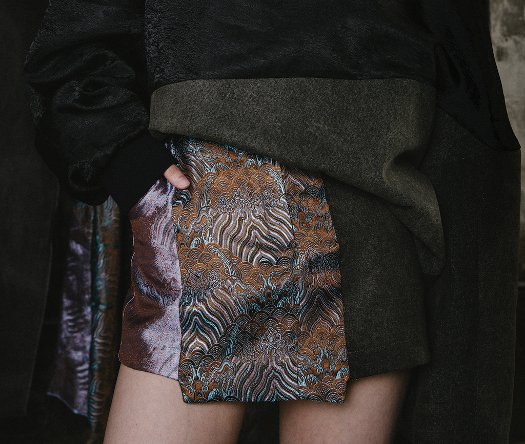 Dan Denim Patch Mini Skirt