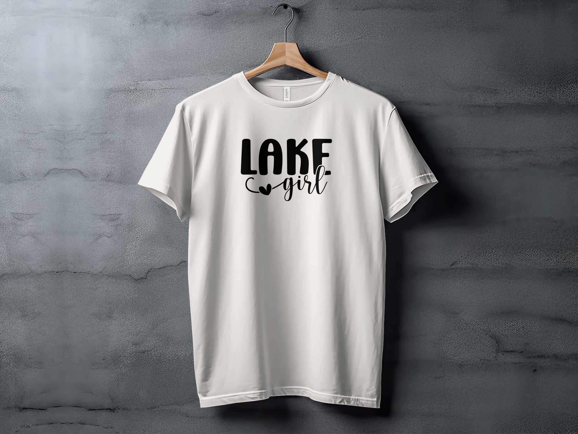Lake Heart Girl Graphic Summer Vacation Outfit T-Shirt