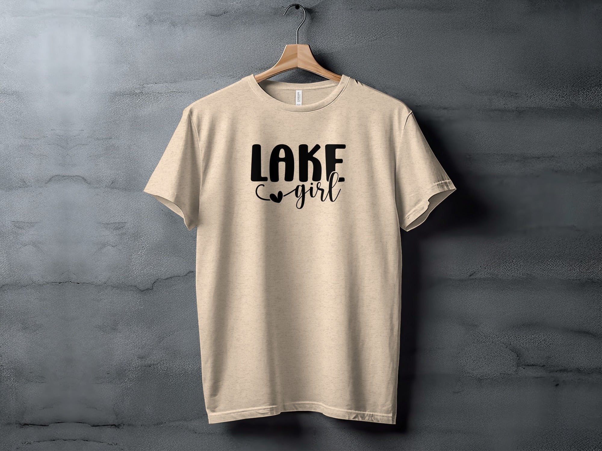 Lake Heart Girl Graphic Summer Vacation Outfit T-Shirt