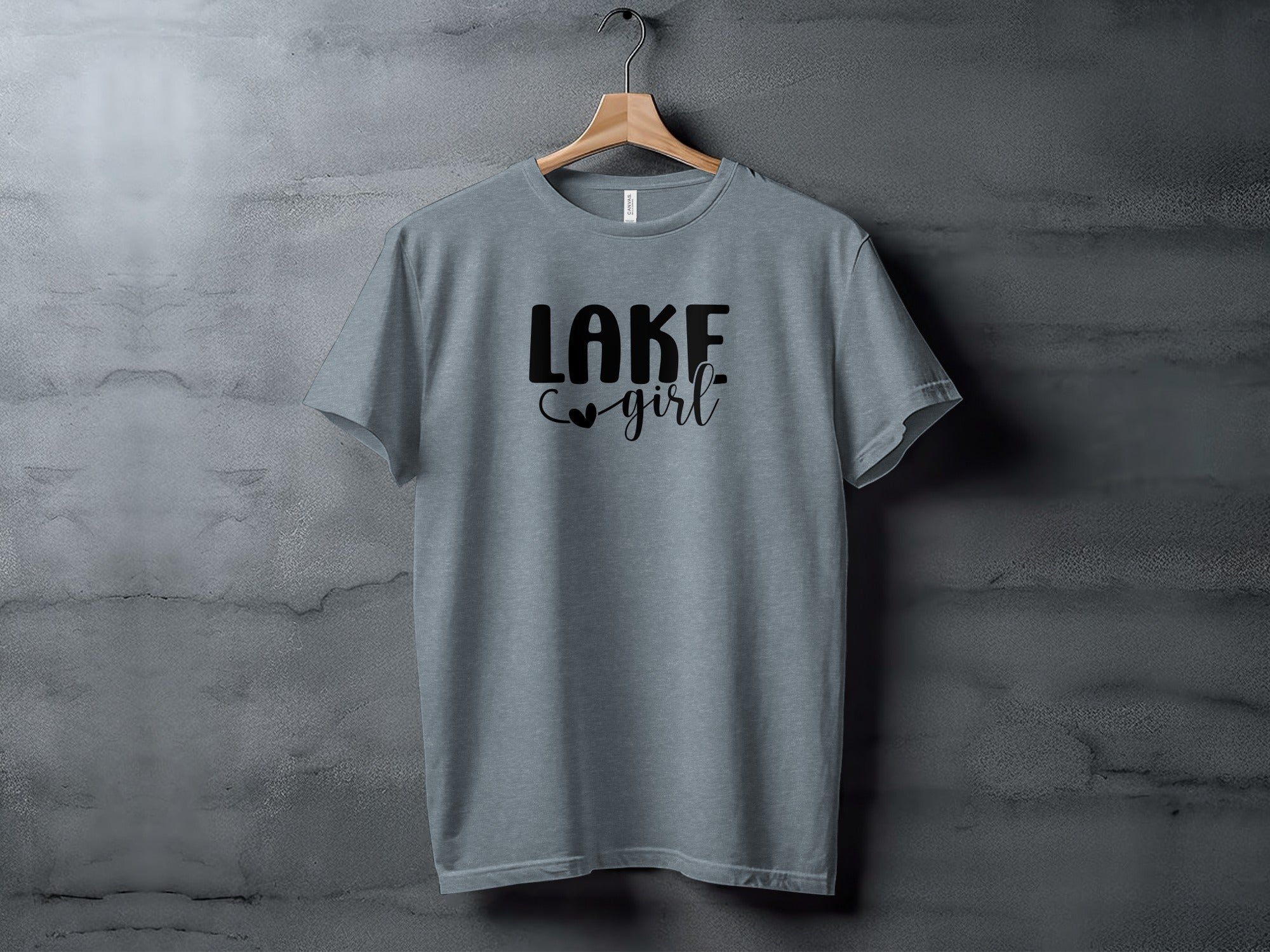 Lake Heart Girl Graphic Summer Vacation Outfit T-Shirt
